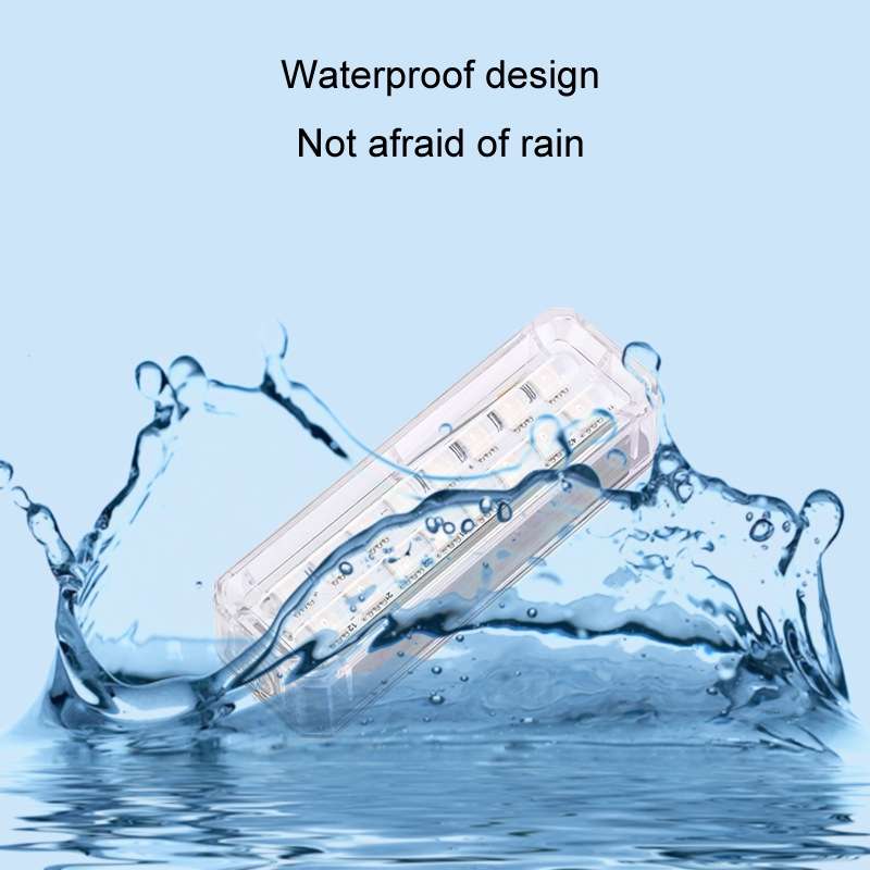 Solar Car Warning Double-Row Flashing Lights, Color: Red Blue