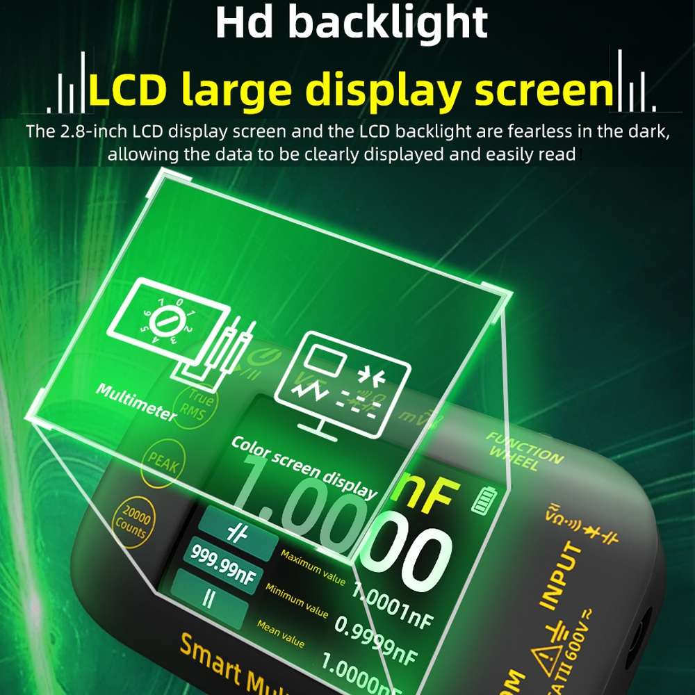 BSIDE S40 High Precision Digital Multimeter Portable Desktop Colorful Screen 20,000 Characters Multi