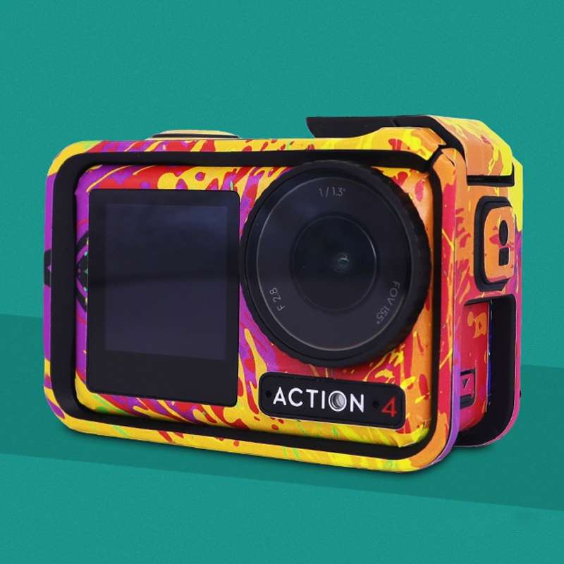 For DJI Action 4 Motion Camera Stickers All Inclusive Photo Frame Color Ch ... AC4-12 Circuit Blue