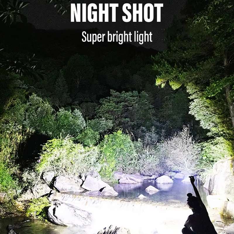 E-SMARTER XQ-S50 Mini Laser Flashlight Retractable Zoom Pen Clip LED Em ... (Battery Not Included)