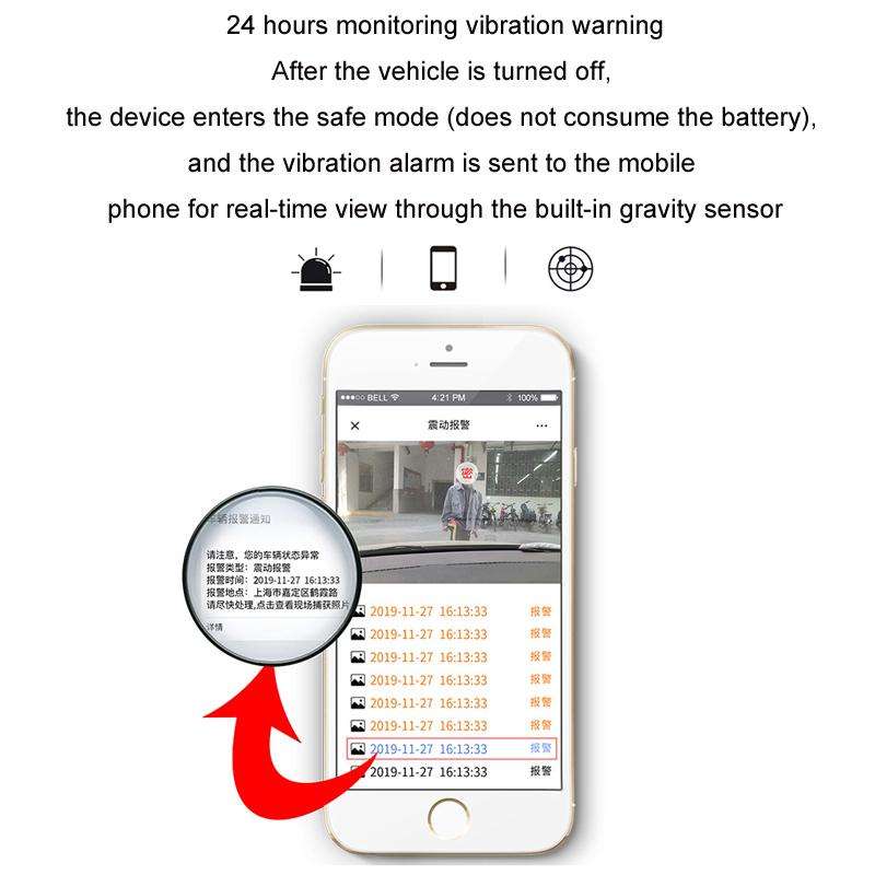 International Version AI Operation 4G Night Vision Remote Monitoring Driving Recorder(Front + Rear)