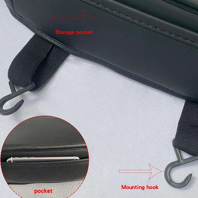 Car SUV Single Seat Backless Leather Protective Seat Cover(Gray)