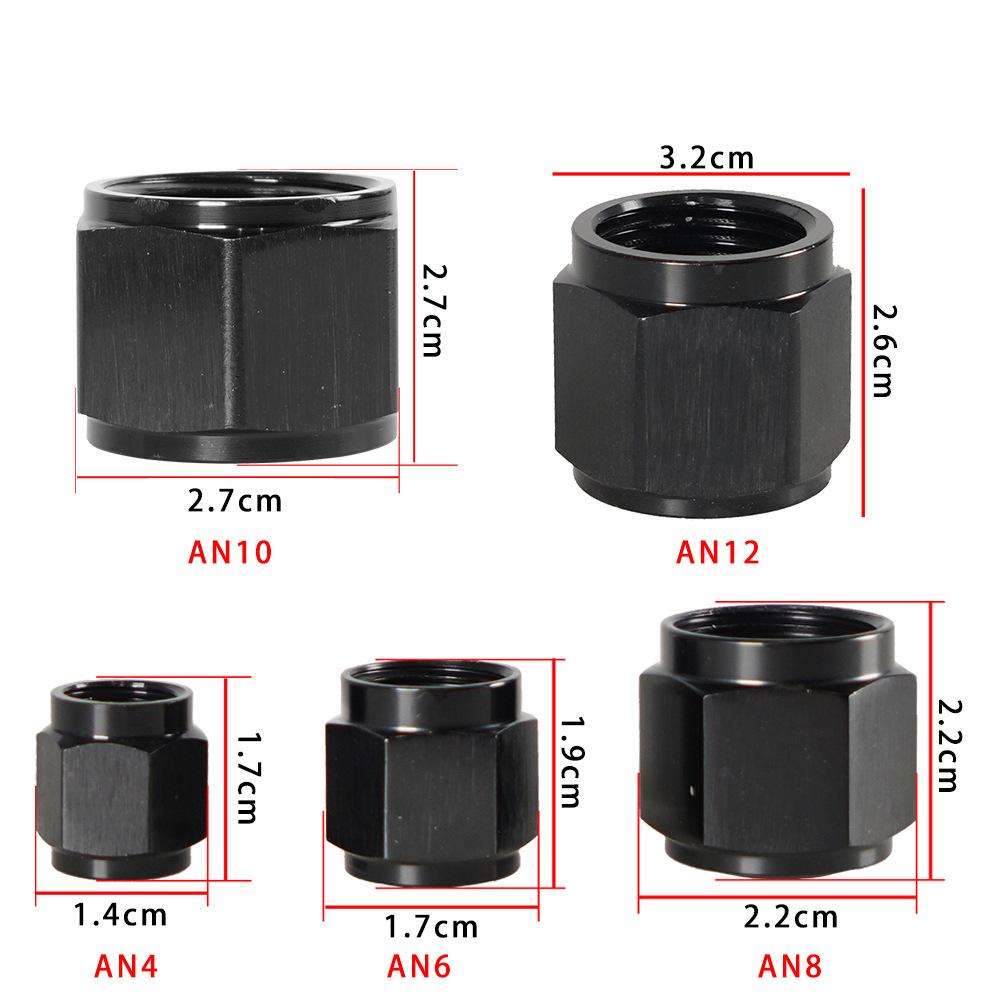 AN6 Oil Pipe Plug Aluminum Alloy Nut Car Modification Adapter