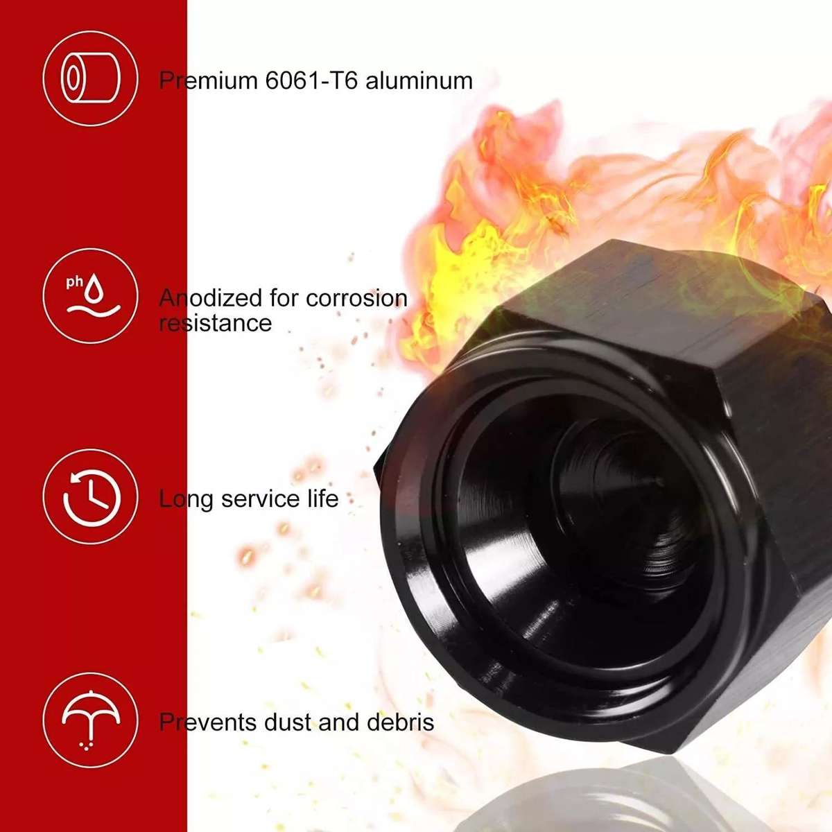 AN6 Oil Pipe Plug Aluminum Alloy Nut Car Modification Adapter