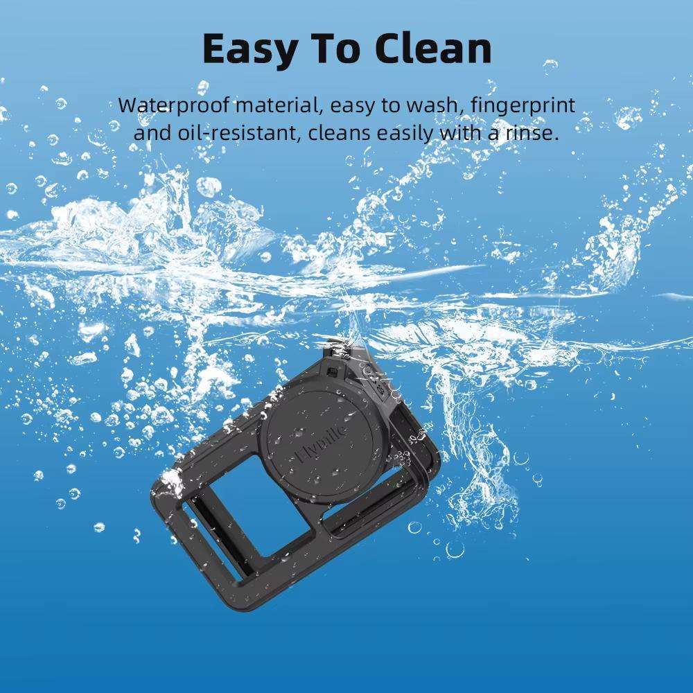 For DJI Osmo Action 3 / 4 / 5 Pro Flymile Silicone Cover Sport Camera Lens Drop Cases(Blue)