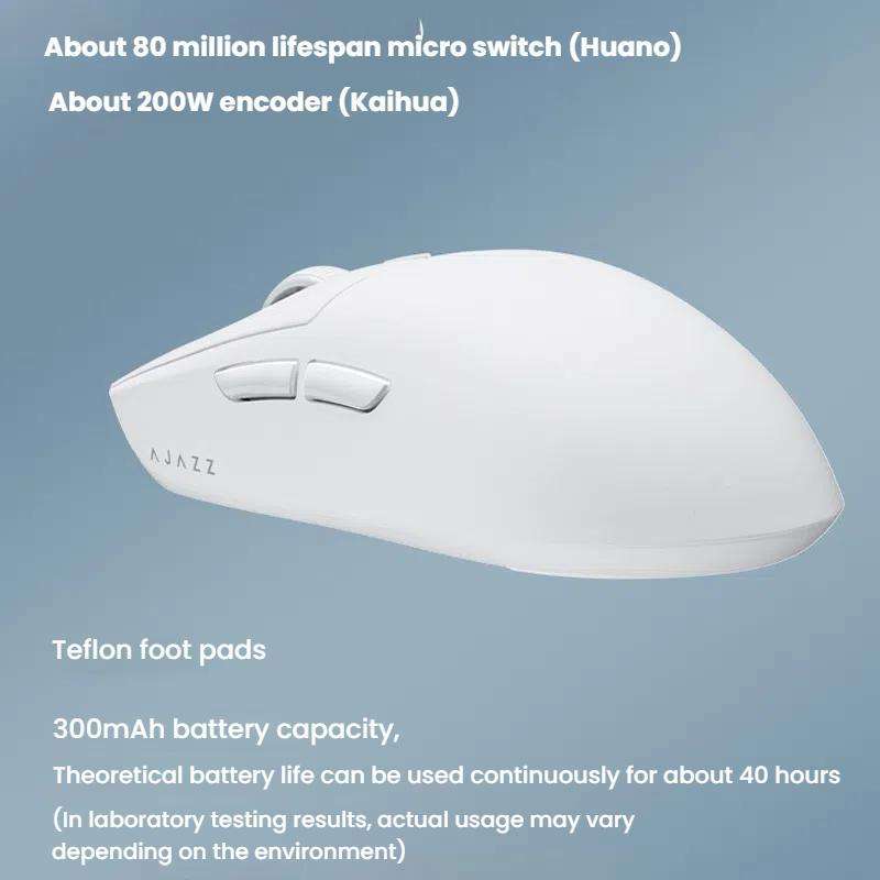 Ajazz AJ139 Pro Gaming Mouse Lightweight PAW3395 Wireless 2.4G + Wired Dual Mode Computer Mouse(Blac