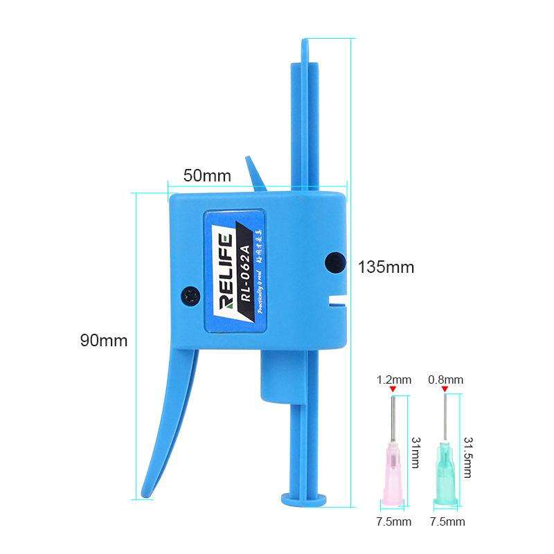 RELIFE RL-062A 10CC Manual Glue Tapper Cell Phone Repair Motherboard Soldering Oil Syringe Booster T