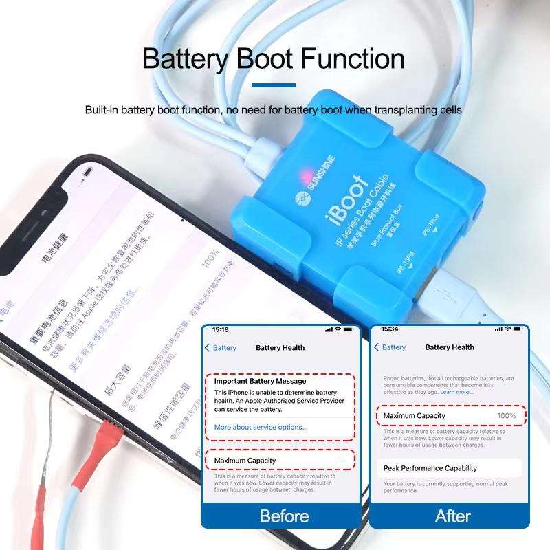 SUNSHINE iBoot A For iPhone Battery Power Supply Test Boot Cable Cell Phone Repair Boot Control Li