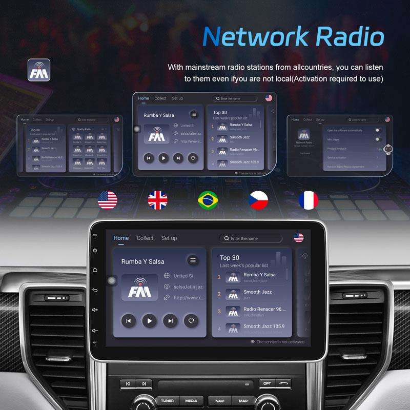 4+64G 10 Inch Android 13.0 Universal Player Car Reversing Center Control Integrated Machine(Stand...