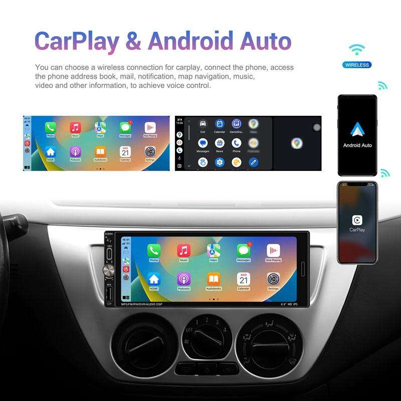 6.9 Inch Horizontal Screen Android 13.0 Car Player Car Center Control Integrated Machine, Style: ...