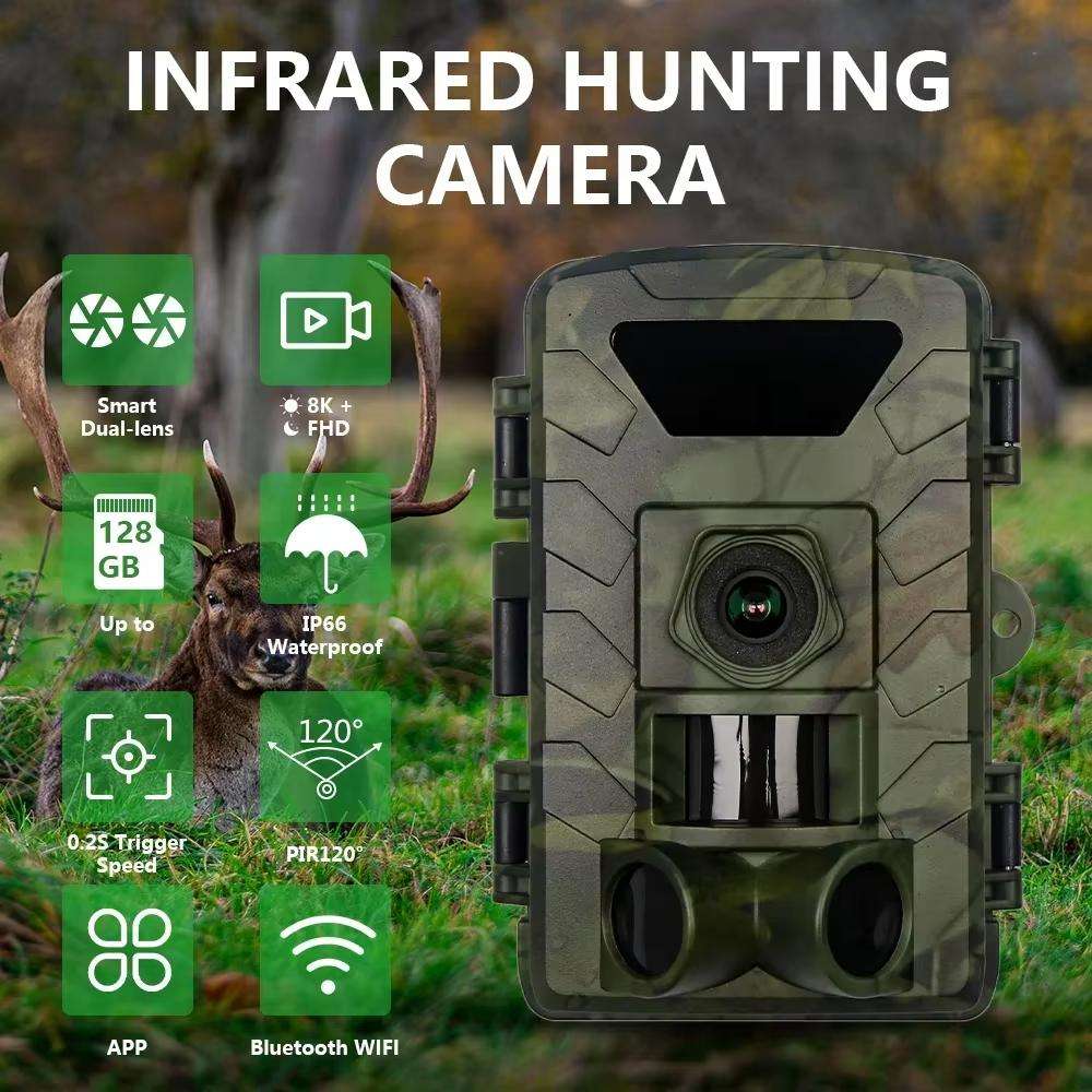 PR803W Ultra-clear 8K Video 60MP Photo Wifi Hunting Camera