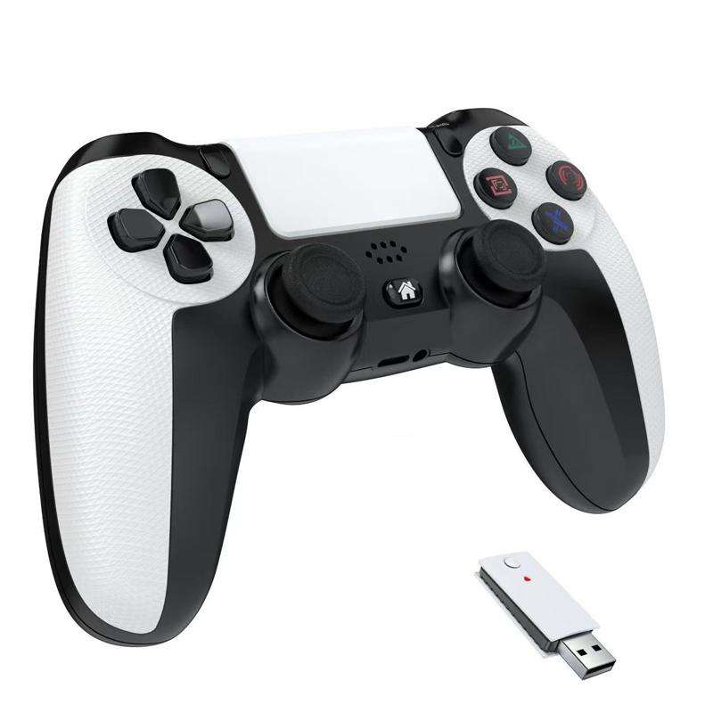 2.4G Dual Motor Dual Vibration 6-Axis Wireless Gamepad For PS4 / PS5 / Android / iOS / PC(White)
