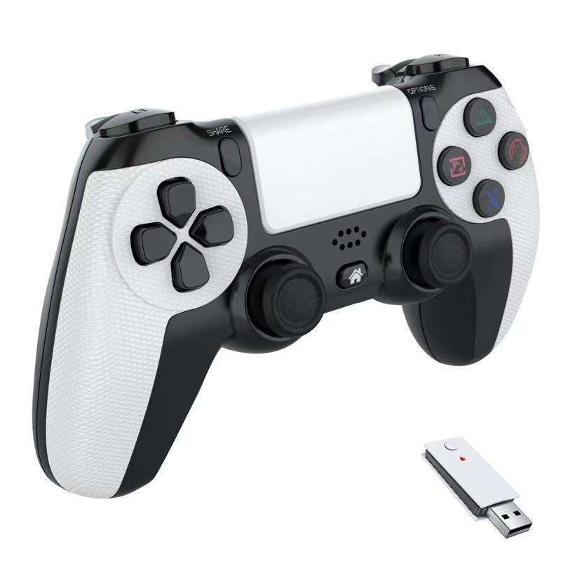 2.4G Dual Motor Dual Vibration 6-Axis Wireless Gamepad For PS4 / PS5 / Android / iOS / PC(White)