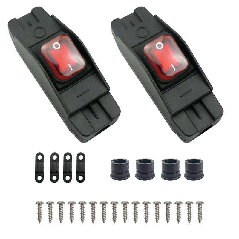 Waterproof Screw-type Wiring High-power High-temperature Resistant Switch(Red 12-24V)