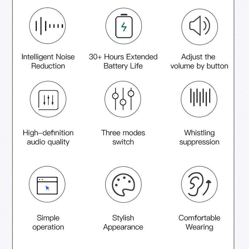 16-Channel Digital Hearing Aid Elderly Sound Amplifier With Digital Display Space Charging Box(Skin