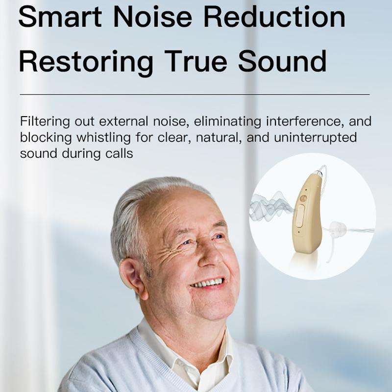 16-Channel Digital Hearing Aid Elderly Sound Amplifier With Digital Display Space Charging Box(Skin