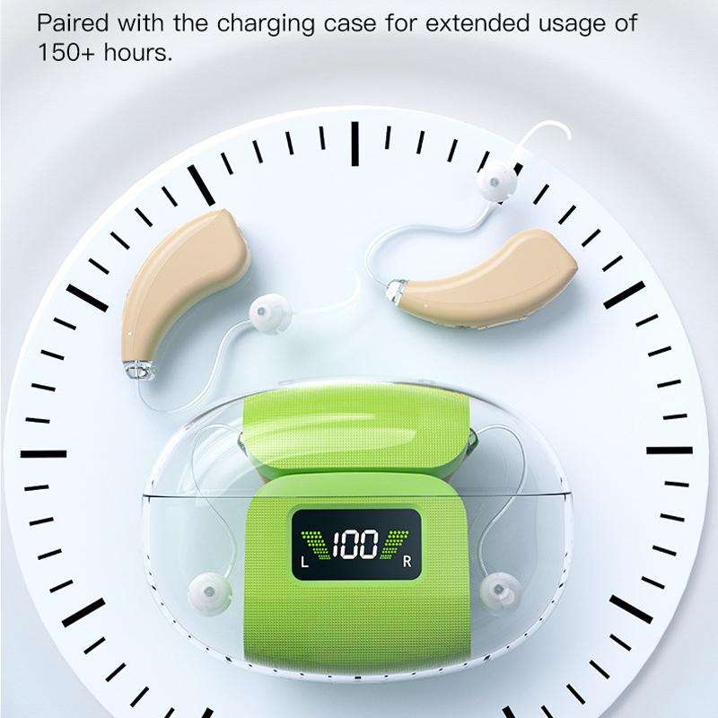 16-Channel Digital Hearing Aid Elderly Sound Amplifier With Digital Display Space Charging Box(Skin