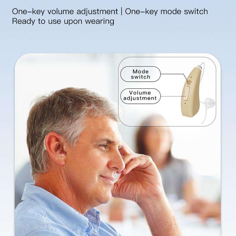 16-Channel Digital Hearing Aid Elderly Sound Amplifier With Digital Display Space Charging Box(Skin