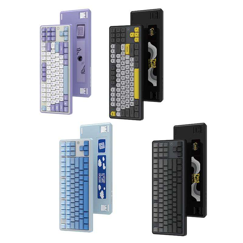 Ajazz AK870 Wireless Bluetooth Tri-mode Mechanical Keyboard RGB DIY Custom Hot Swap Gaming Keyboard,