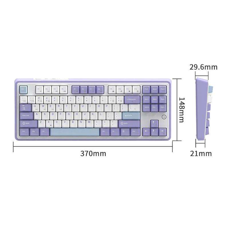 Ajazz AK870 Wireless Bluetooth Tri-mode Mechanical Keyboard RGB DIY Custom Hot Swap Gaming Keyboard,