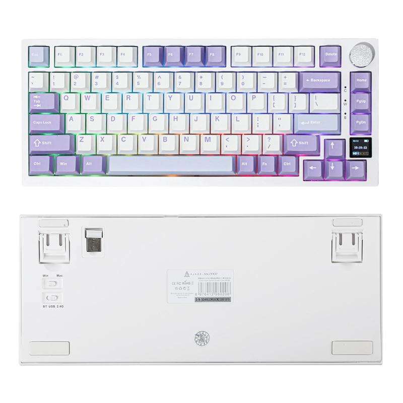 Ajazz AK820 Pro Wireless Bluetooth Tri- mode Custom Hot Swap Gasket Mechanical Gaming Keyboard Wi...