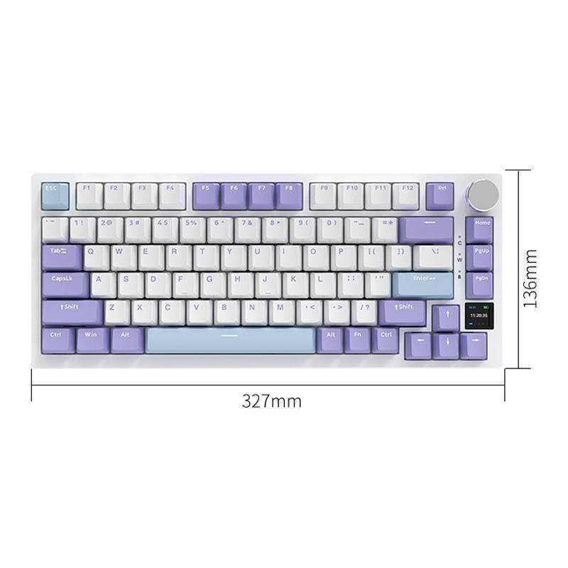 Ajazz AK820 Pro Wireless Bluetooth Tri- mode Custom Hot Swap Gasket Mechanical Gaming Keyboard Wi...