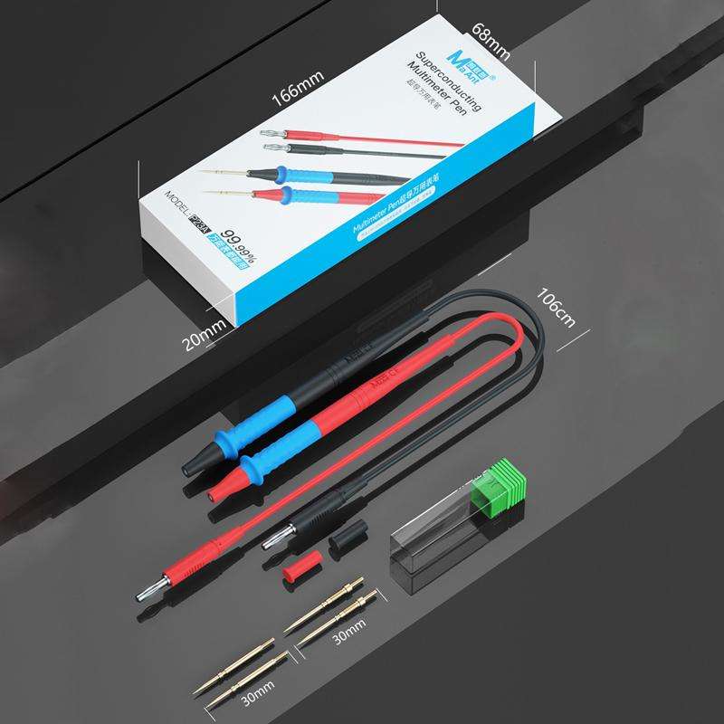 MaAnt P23A Multimeter Pens Pointed Silicone Cord Frostproof Detachable Stainless Steel Test Pen Acce
