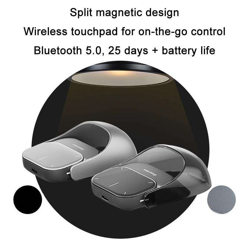 Cheerdots 2 Smart Magnetic Split Air Mouse Wireless Charging Bluetooth Dual Mode Mouse, Color: Bl...