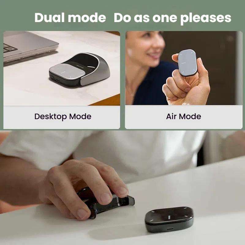 Cheerdots 2 Smart Magnetic Split Air Mouse Wireless Charging Bluetooth Dual Mode Mouse, Color: Bl...