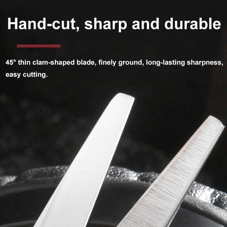 Stainless Steel Haircutting Scissors Set Hair Cutting Tools, Spec: 10-in-1 Half-gold