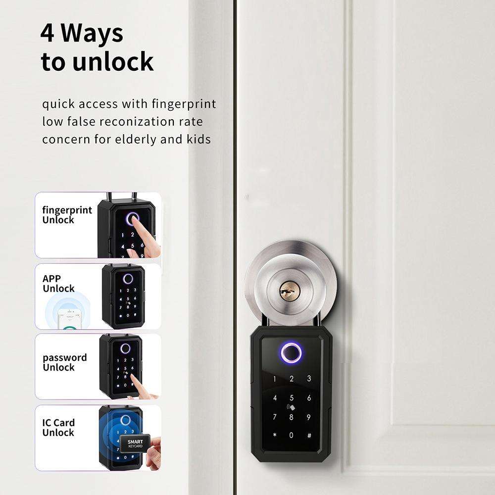 Tuya App Smart Bluetooth Key Box Supports Fingerprint/APP/Password/IC Card Unlocking