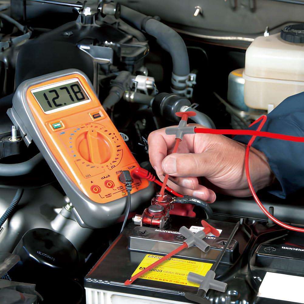 Multimeter Piercing Hook Auto Repair Circuit Non-destructive Piercing Needle(Red)