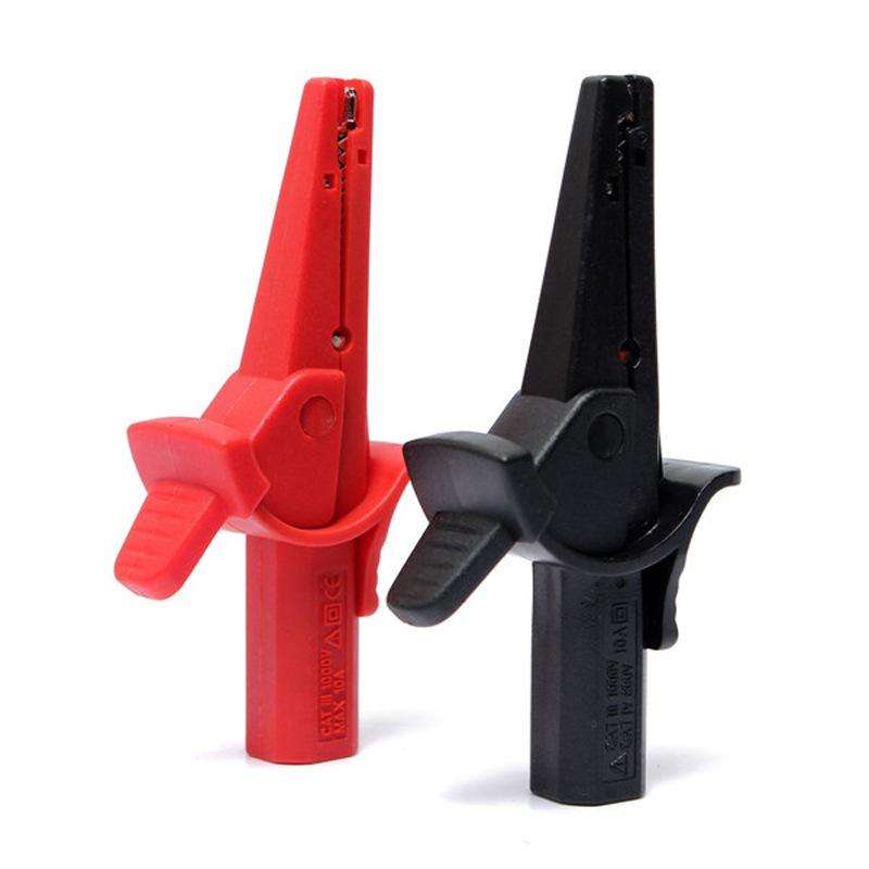 4mm Banana Jack Multimeter Insulation Test Alligator Clip(Red)