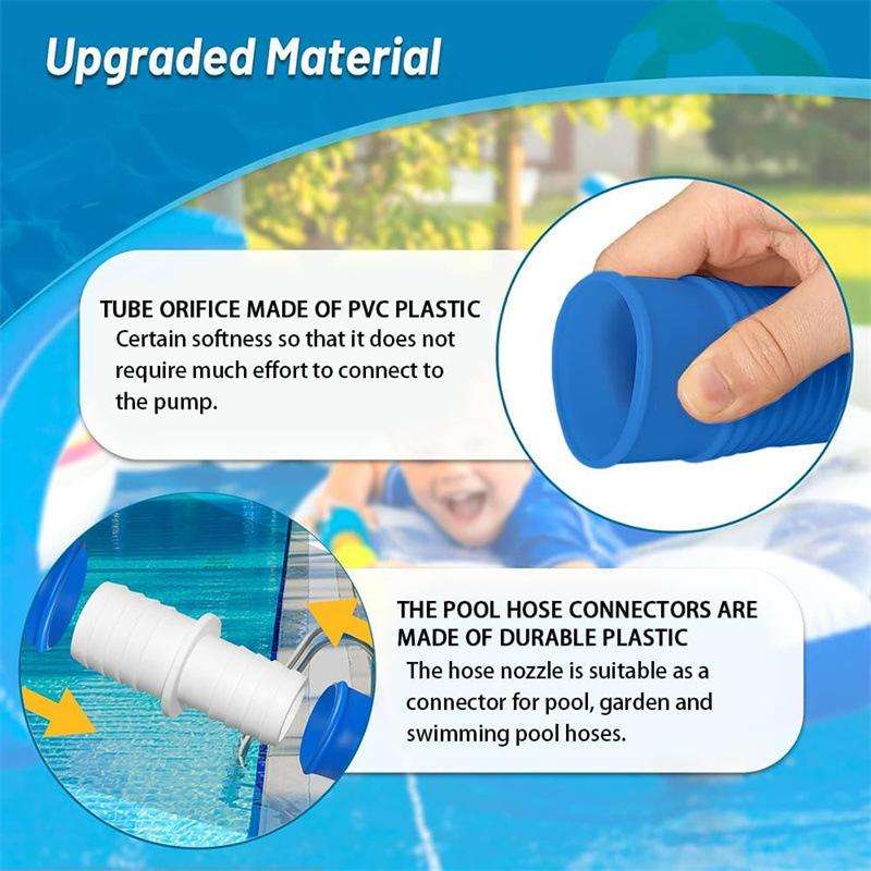 32mm Pool Hose + Connector + Screwdriver For Intex 300 GPH/530 GPH, Length: 1m White Hose