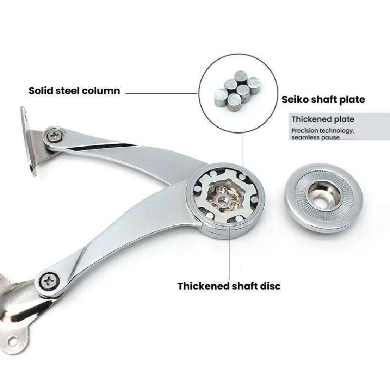 S-Shaped Mechanical Cabinet Wardrobe Door Randomly Stop Support Hinge Furniture Lift Up ... Type B