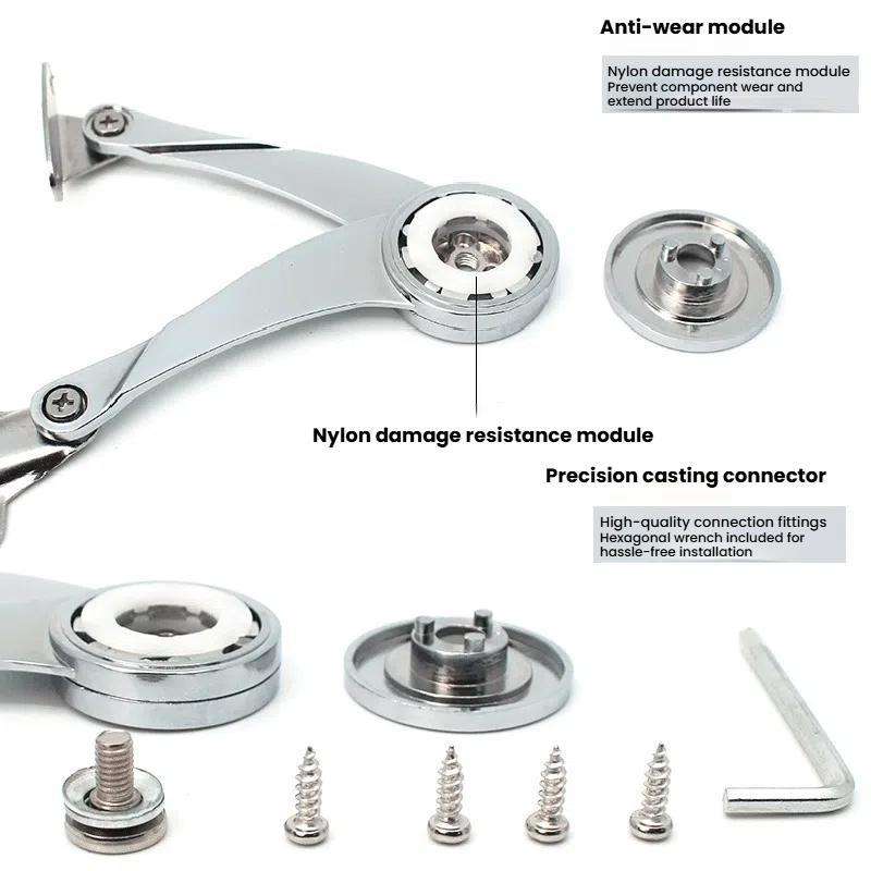S-Shaped Mechanical Cabinet Wardrobe Door Randomly Stop Support Hinge Furniture Lift Up ... Type B