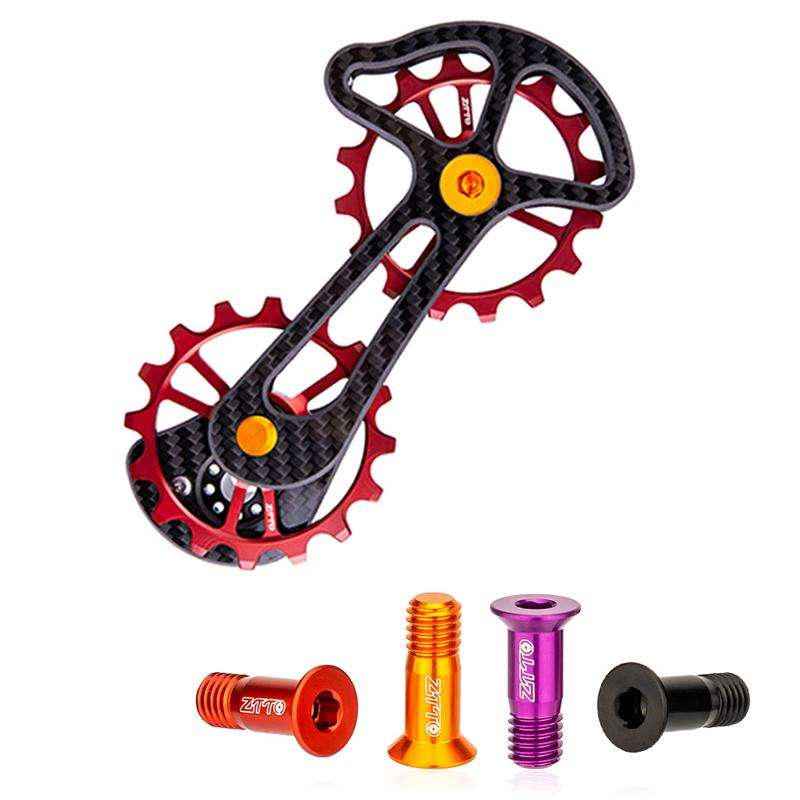 2pcs ZTTO Bicycle Rear Derailleur Sprocket Screws M5 Modified Road Mountain Derailleur ... (Black)