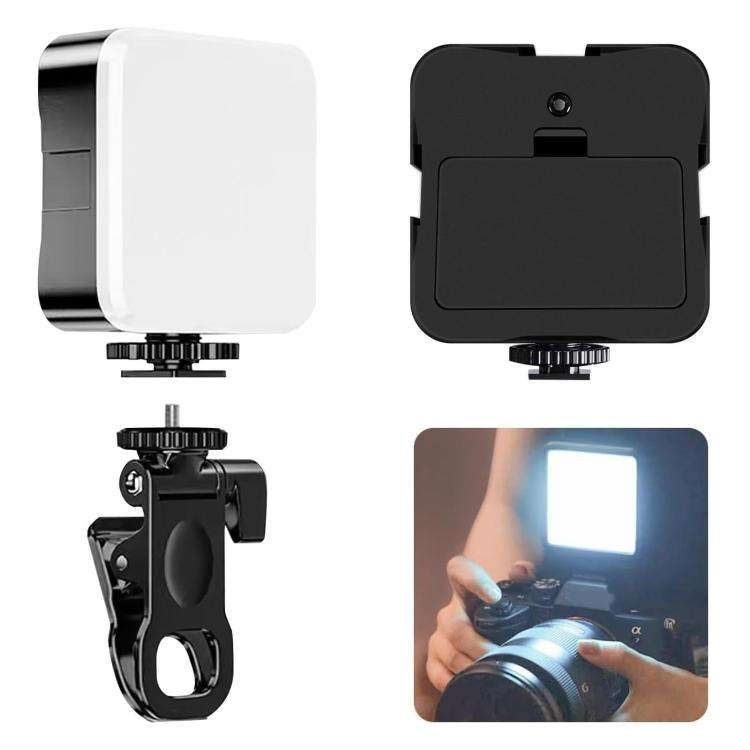 Battery Type Selfie Fill Light 3 Color Temperature Clip On Lamp with PTZ & Tripod Kit