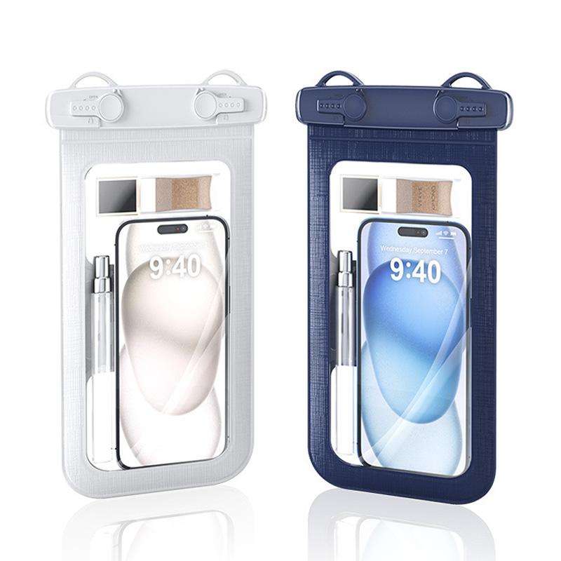 Cell Phone Waterproof Bag IPX8 30m Waterproof Touch Screen Phone ... Without Armband ( Navy Blue )