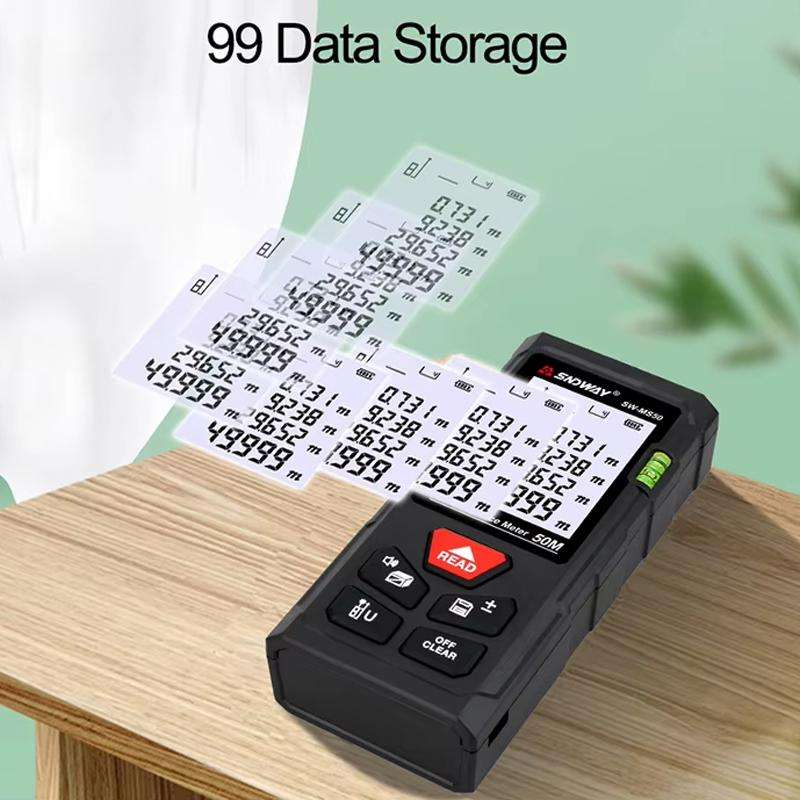 SNDWAY SW-MS50 50M Laser Distance Measuring Instrument High Precision Laser Ruler