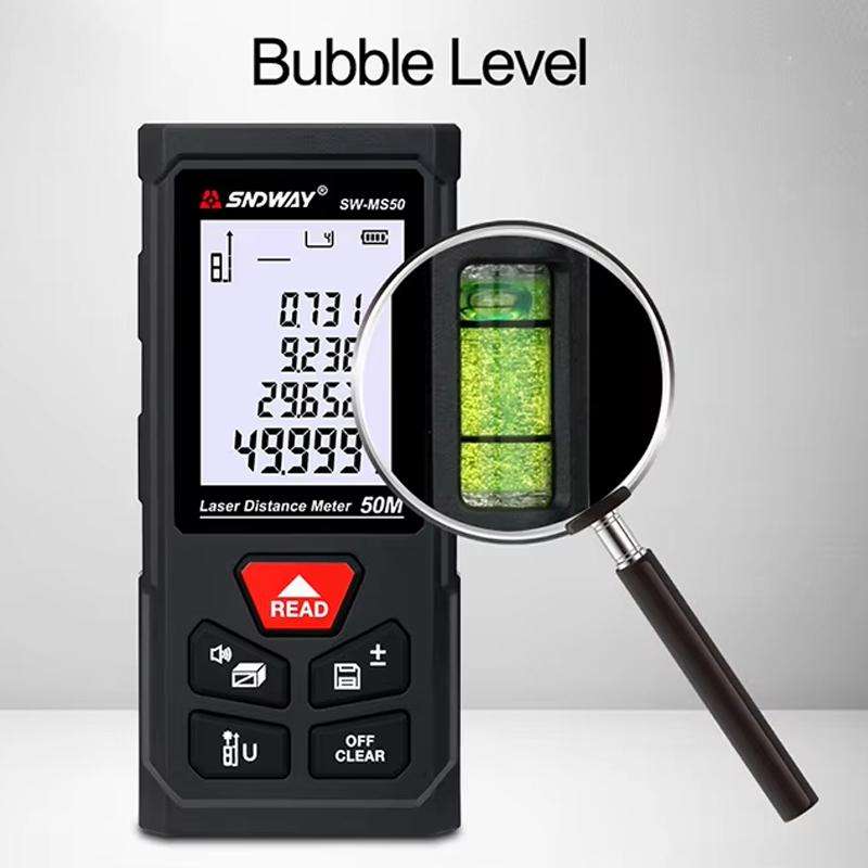 SNDWAY SW-MS50 50M Laser Distance Measuring Instrument High Precision Laser Ruler