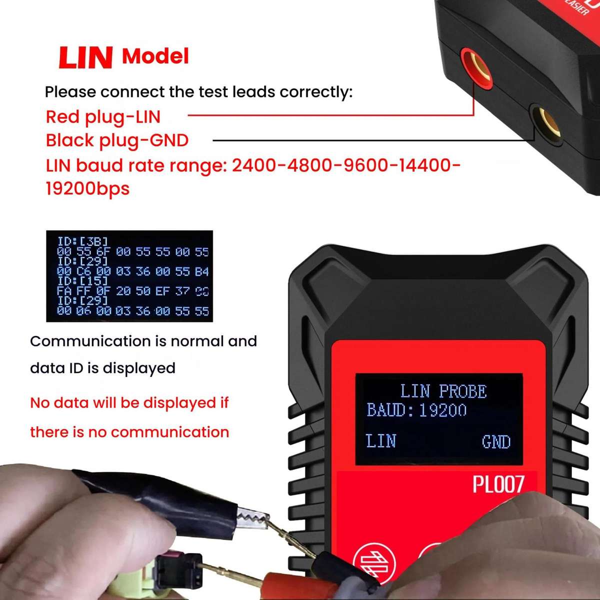 WOYO Handheld CAN/LIN/PWM Digital Communication Circuit Tester(PL007)