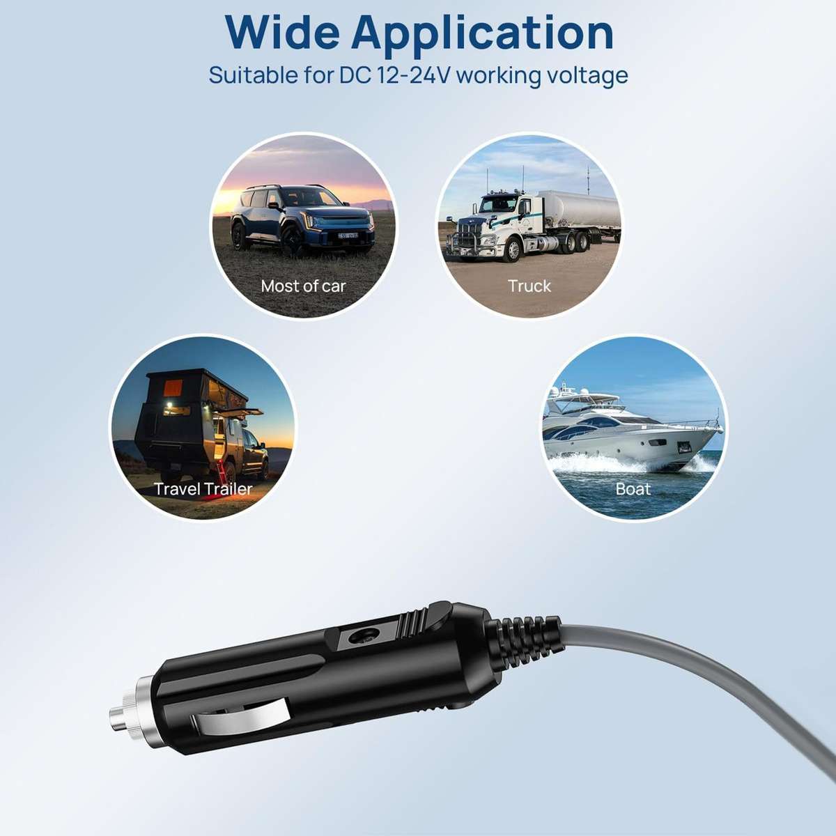 EDUP EP-SK0101 5m Mini Car Charger Cigarette Lighter To DC5.5 x 2.1mm Car Waterproof Power Cable