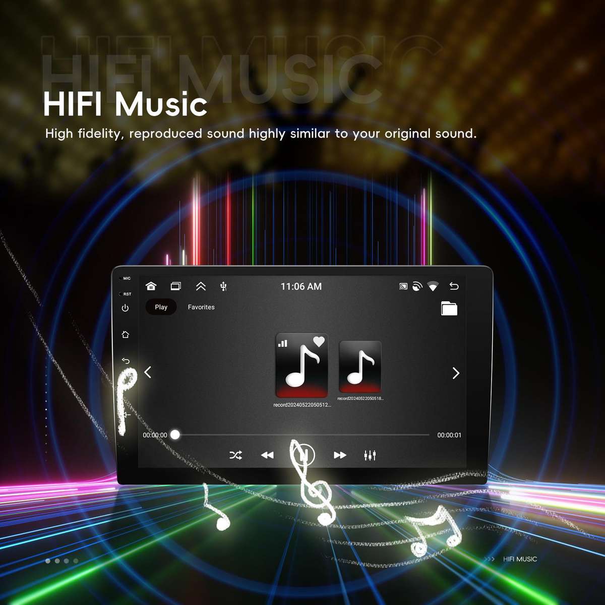 9 Inch Android 4+64G Dual-Butt Large Screen Car Carplay Built-In DAB Car Central Control Integrated
