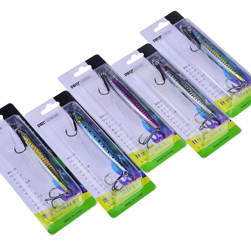 14G PROBEROS LF151 Long-Distance Casting Sinking Lure 3D Fast-Draw Sea Fishing Mackerel Hook(B)