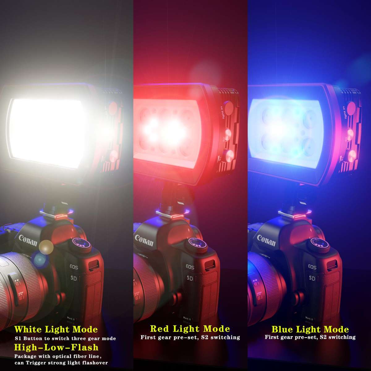 Sea Frogs 40M/130FT 6000 Lumen Underwater Photography Light(Black)