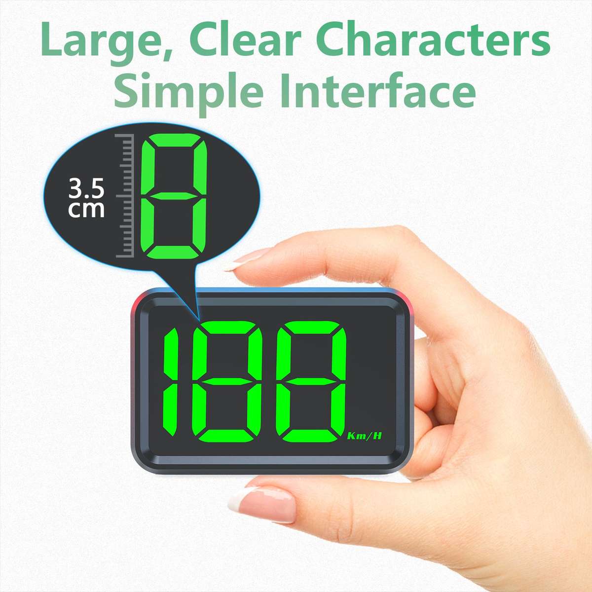 X1 Smart HUD Head-up Display Car GPS Speed Display HD Head-up Display, Spec: MPH(White)