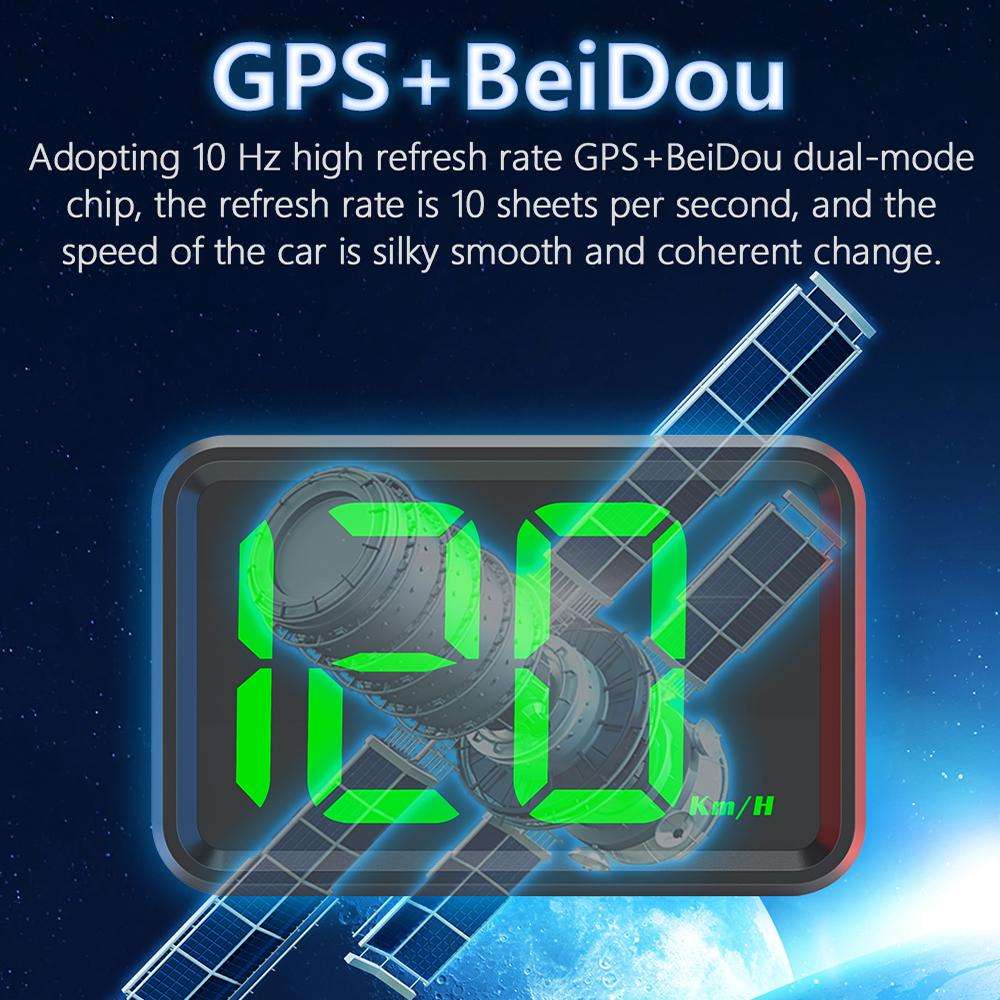X1 Smart HUD Head-up Display Car GPS Speed Display HD Head-up Display, Spec: MPH(White)