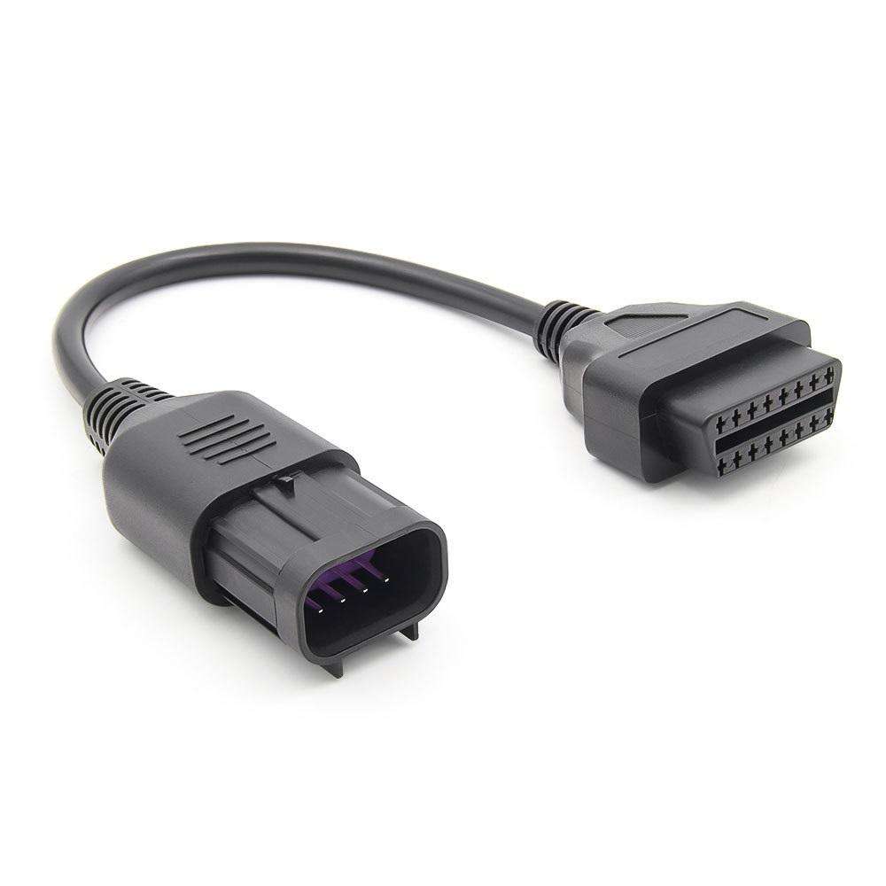 OBD2 8 Pin To 16 Pin Cable For Polaris Slingshot ATV(Black)