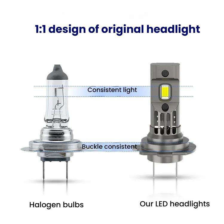 2pcs Integrated Direct-Plug Mini LED Headlight For Cars(H7)